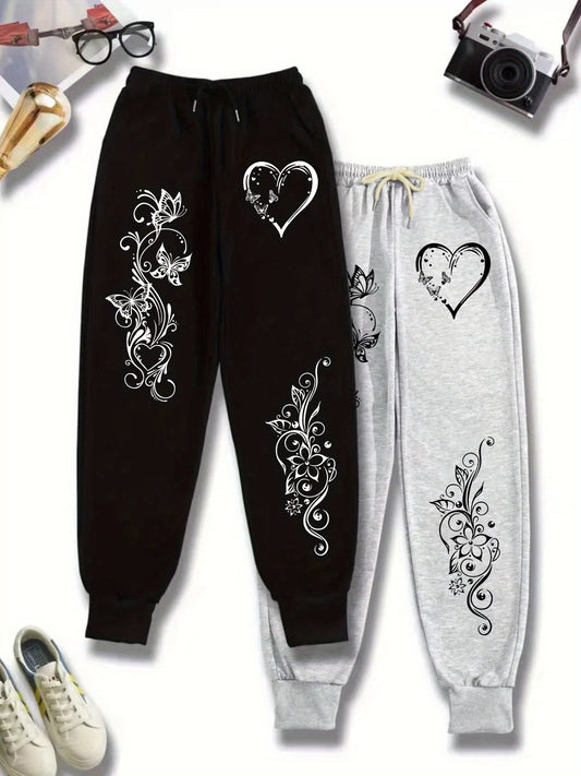 Two-piece Set of Large Size Women's Trousers