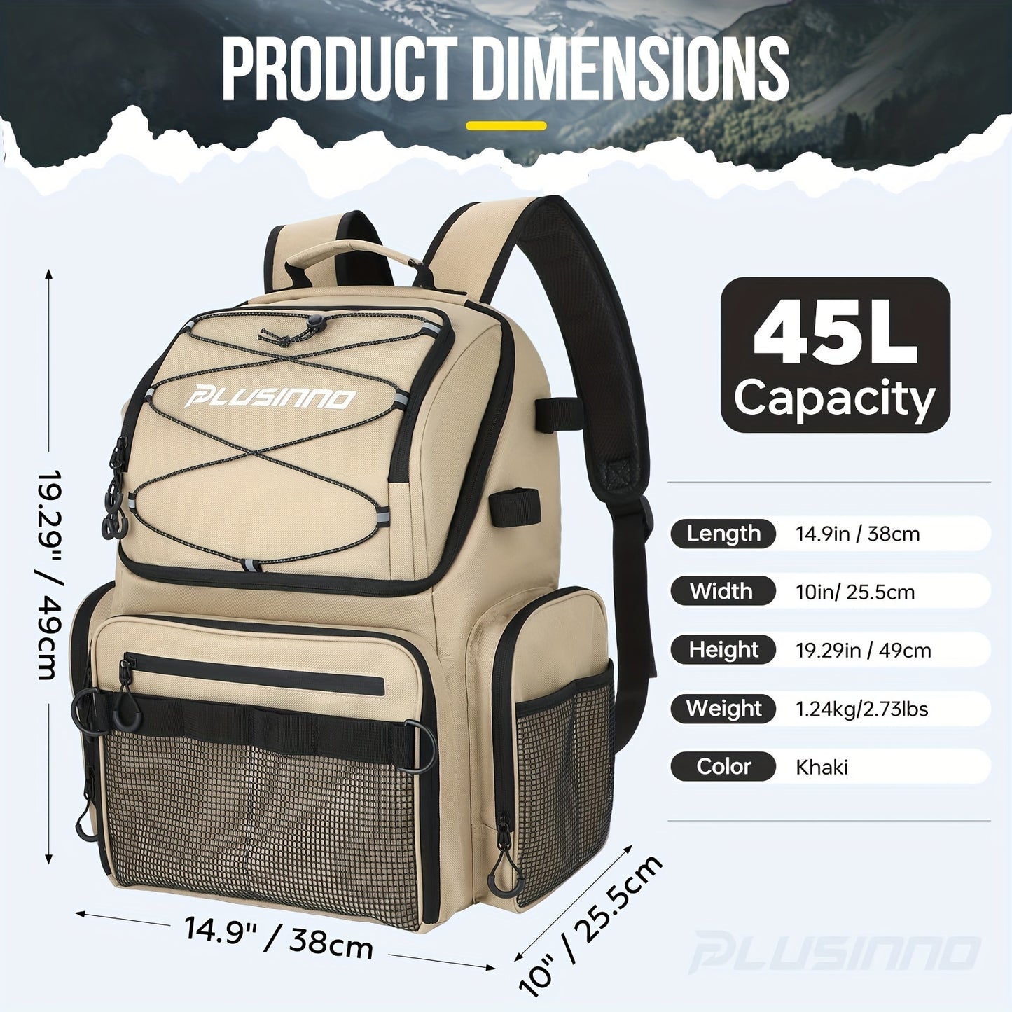 Fishing Backpack With Rod Holders & Cooler