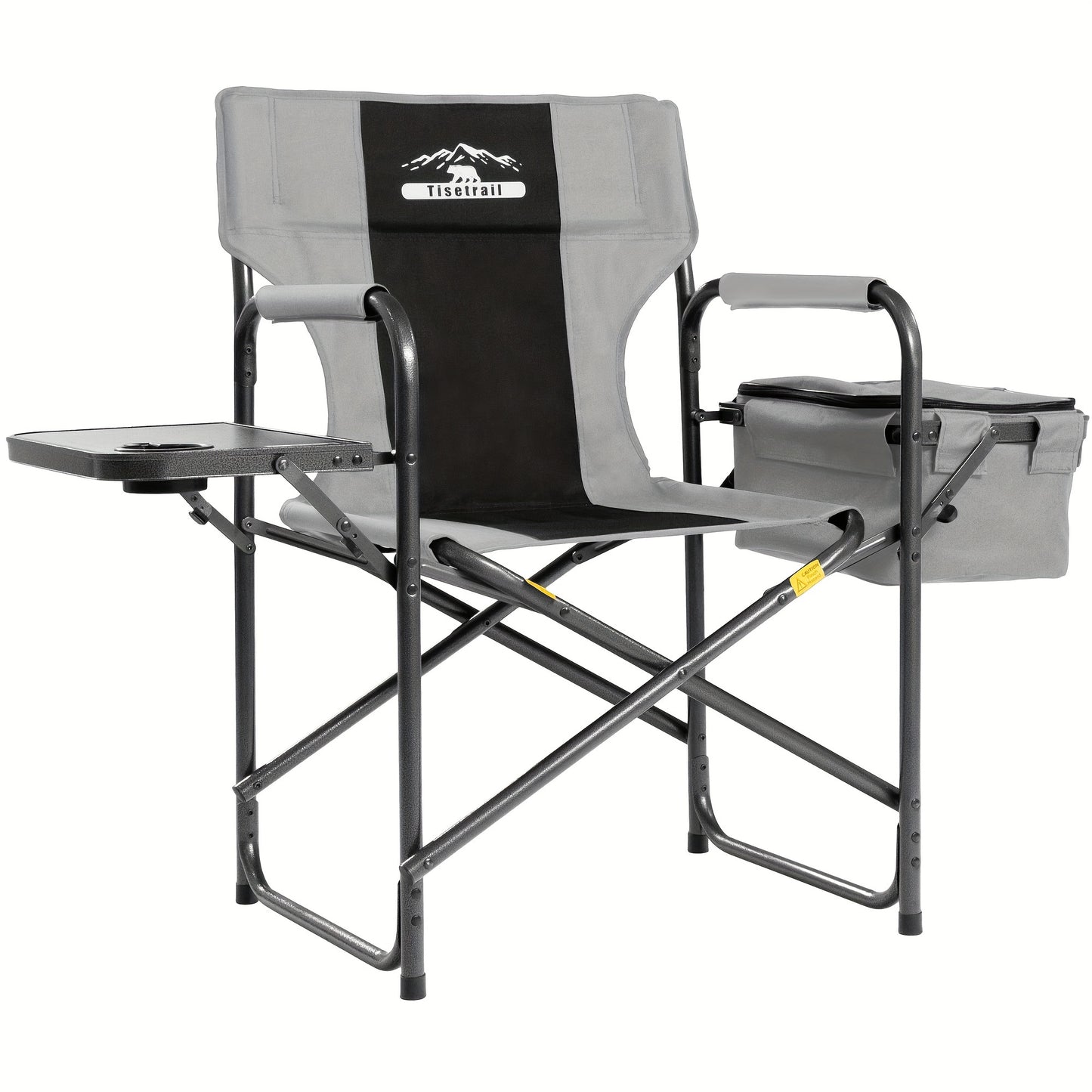 Tisetrail Director Camping Chair with Cooler Bag Camping Directors Chair with Foldable Side Tray, Supports 400lbs
