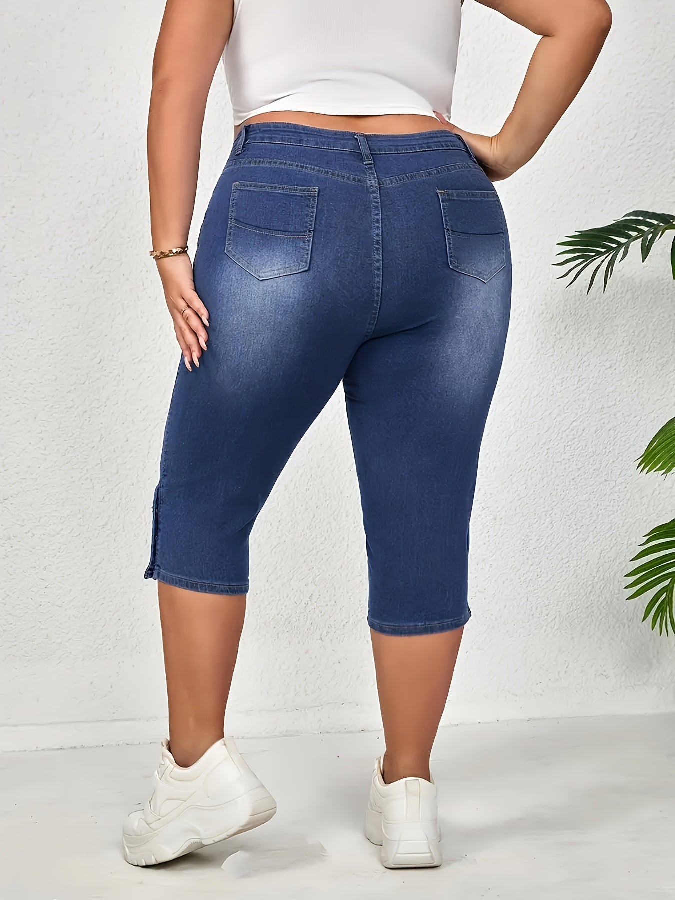 Women's High Waist Stretch Denim Shorts