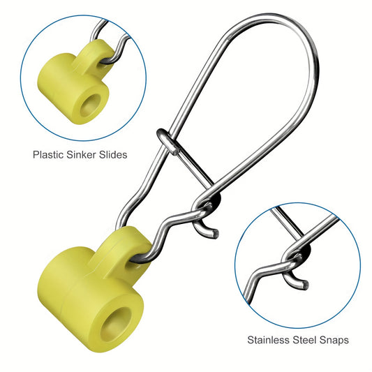 50pcs Heavy Duty Fishing Sinker Slides