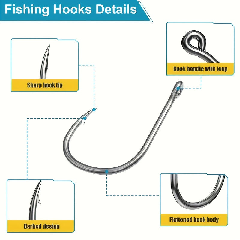 100 One Fishhook, Strong Sharp Fishhook Carbon Steel Barbed Fishhook Barbed Fishhook Size 3 4 5 6 7 8 9 10 11 12