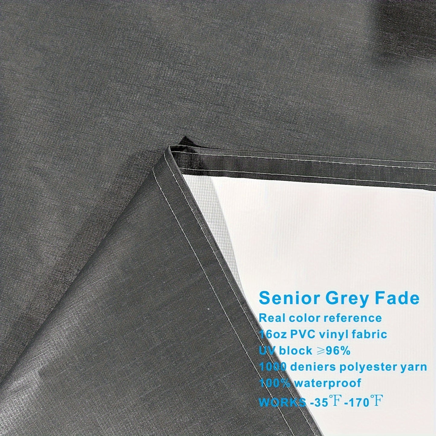 RV Awning Fabric Replacement Heavy Duty 16 Oz Vinyl Fabric Awning, Double-Sided Coating Universal Awning, Replacement For All Trailer