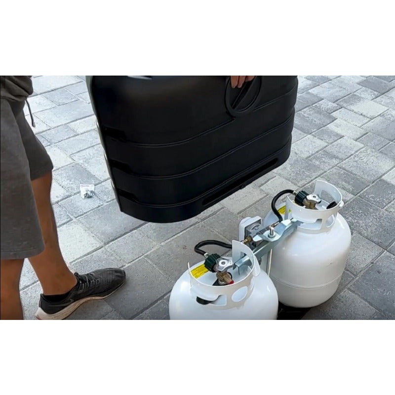 RV Accessories - Black Heavy-Duty Polypropylene 7.14 Lb Tank Cover