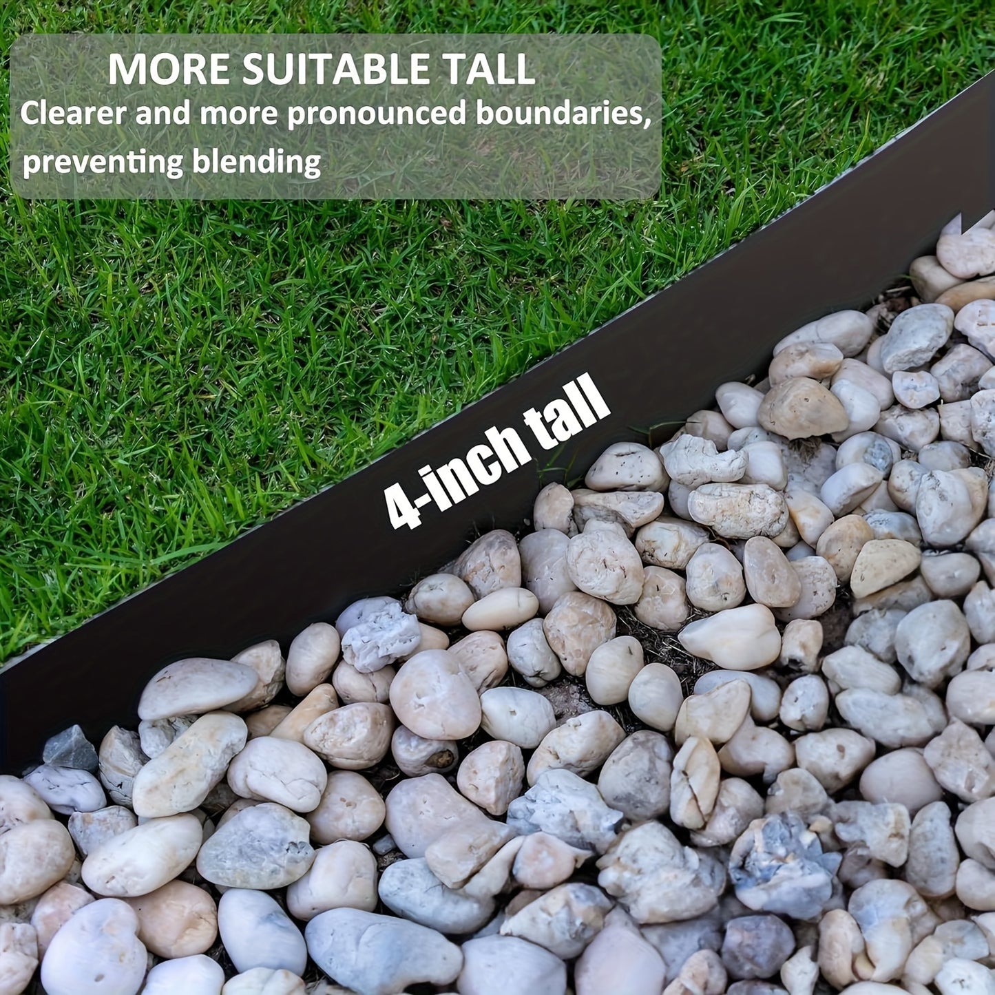 10m Long*10cm High L-shaped Green Grass Isolation Strip Garden Lawn Green Strip Isolation Plate Separation Strip Landscaping Isolation Bar