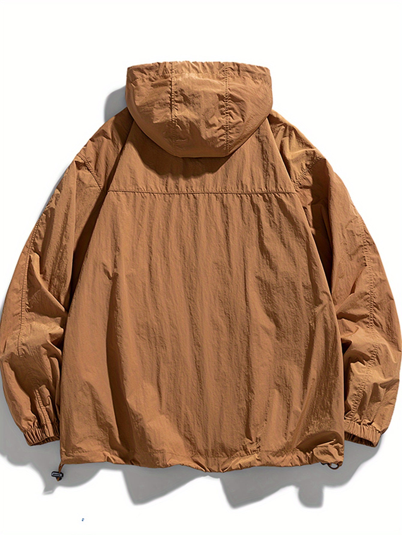 Women's Plus Size Solid Color Sun Protection Hooded Jackets with Large Pockets