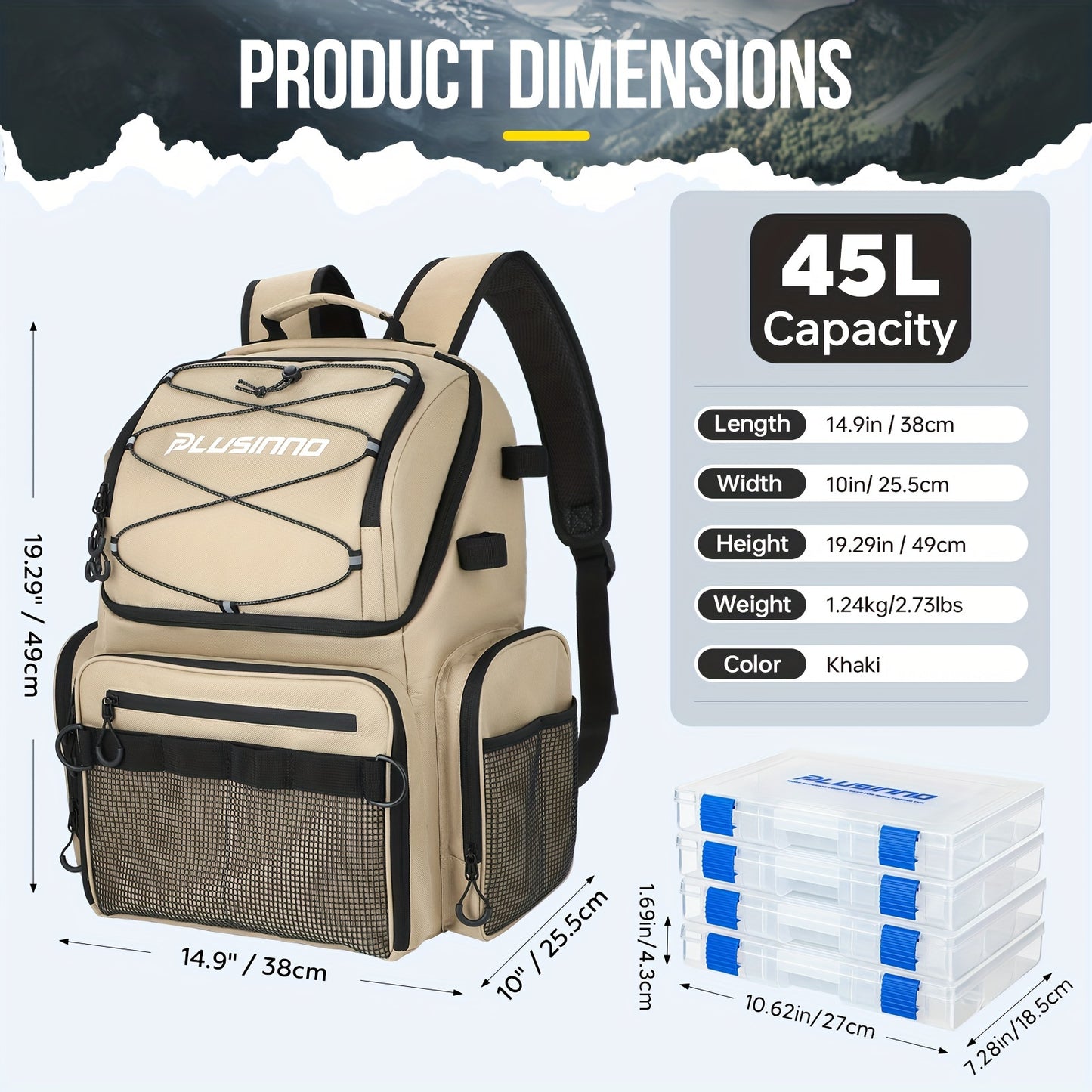 Fishing Backpack With Rod Holders & Cooler