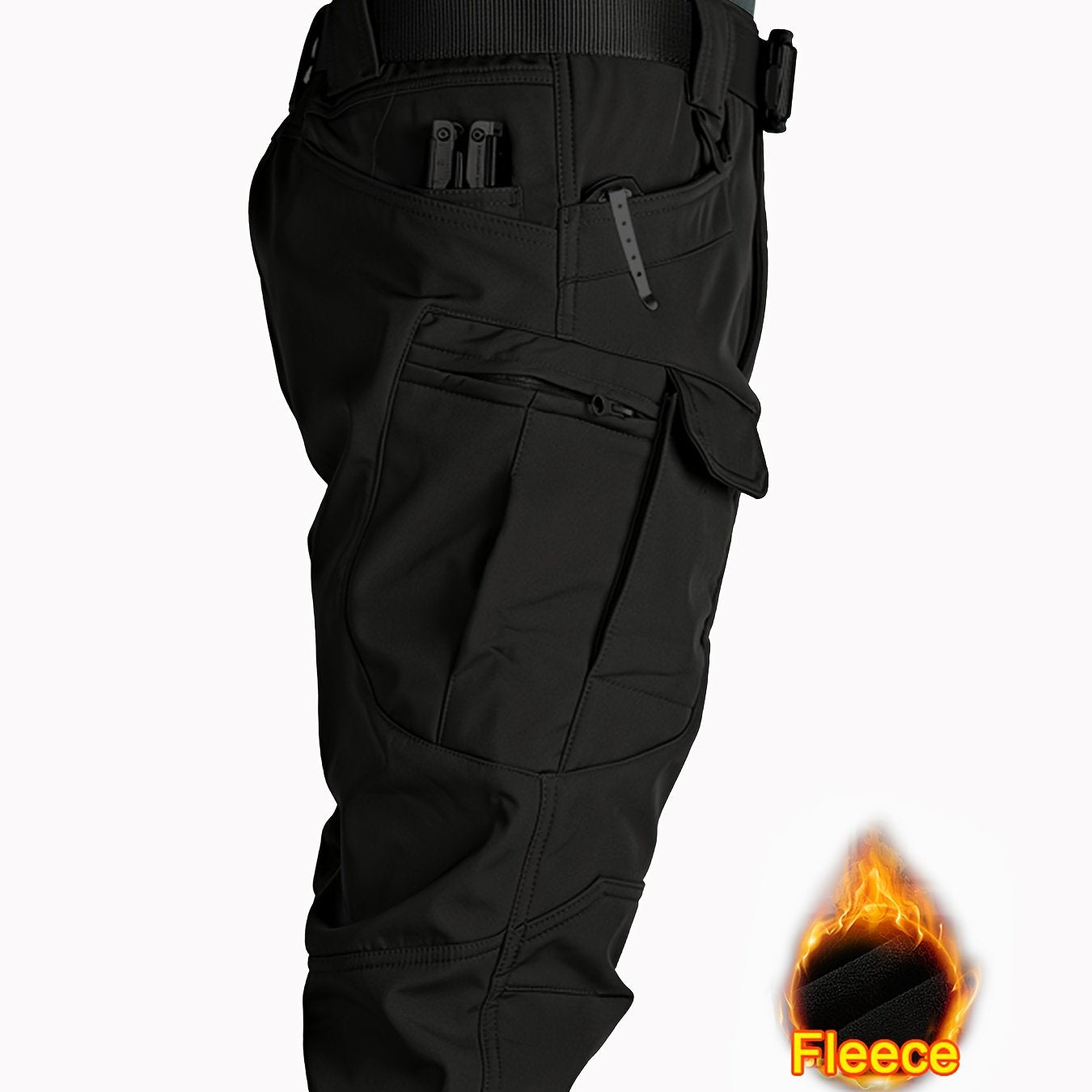 Men's Multi Pocket Fleece Warm Tactical Pants