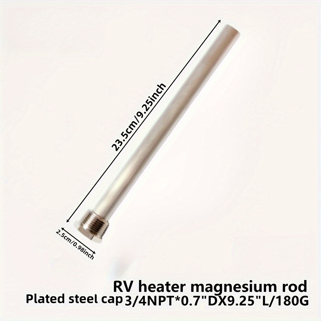 1pc Magnesium Anode Rod for RV Water Heater, 3/4" NPT, Steel Material, Outdoor Tank Anode Accessory, No Battery Required