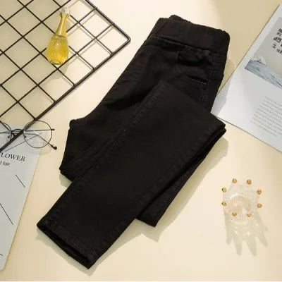 New Elastic waist Woman Vintage Jeans Clothes S-6XL Full Length