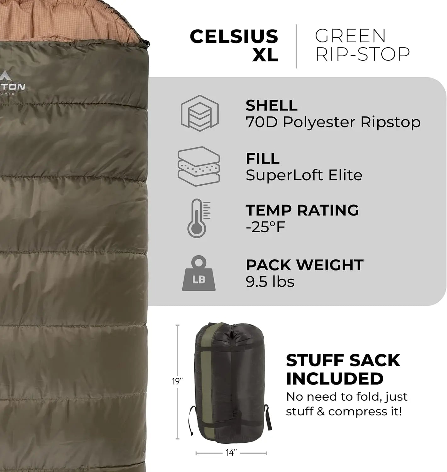0 Degree Sleeping Bags, Durable and Warm Sleeping Bag for Adults and Kids.