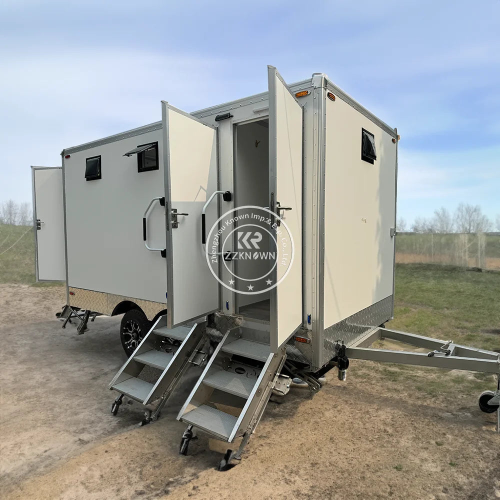 Mobile Porta Potty Toilet Trailer Portable Restrooms Toilets
