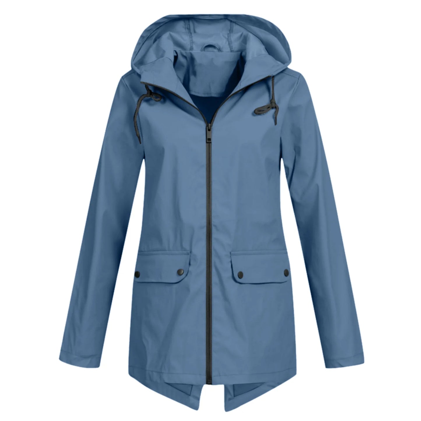 Camping Rain Jacket Women with front zipper