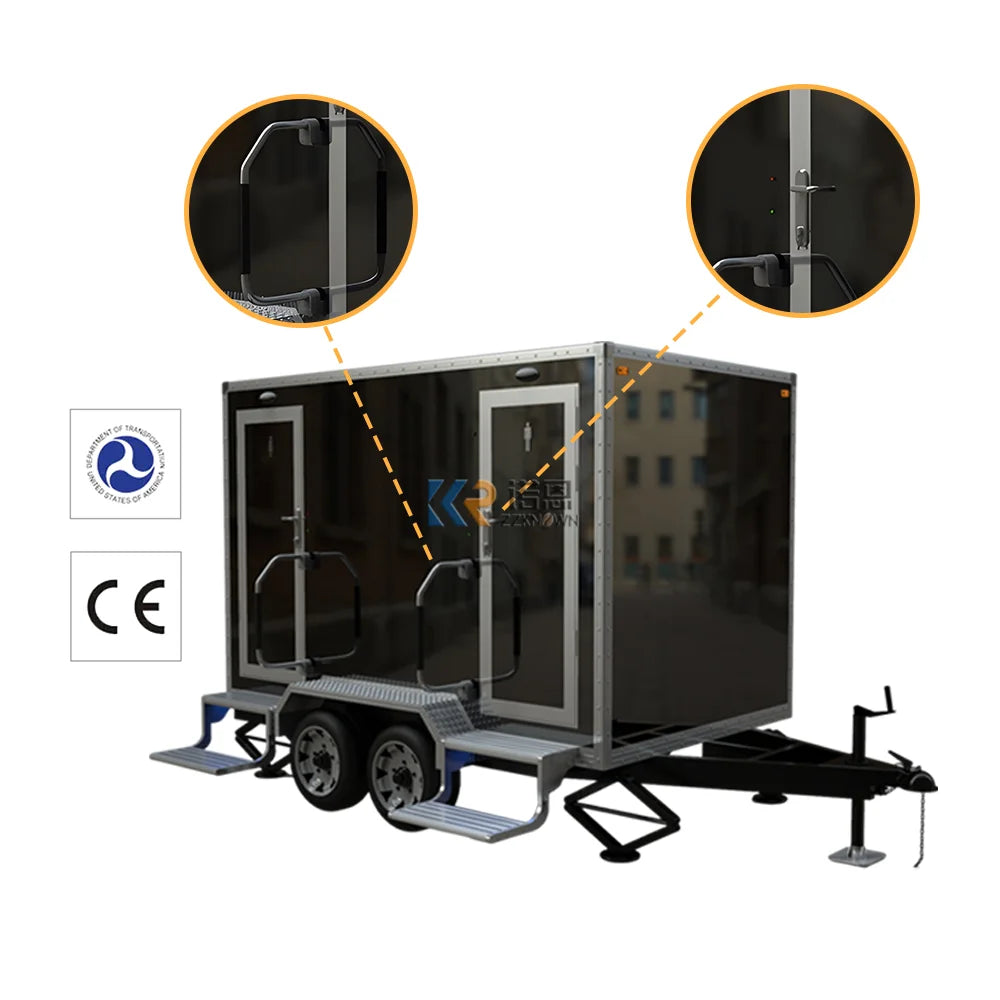 Mobile Bathroom Toilet Trailer Portable Restroom Shower