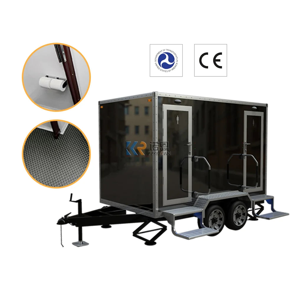 Mobile Bathroom Toilet Trailer Portable Restroom Shower