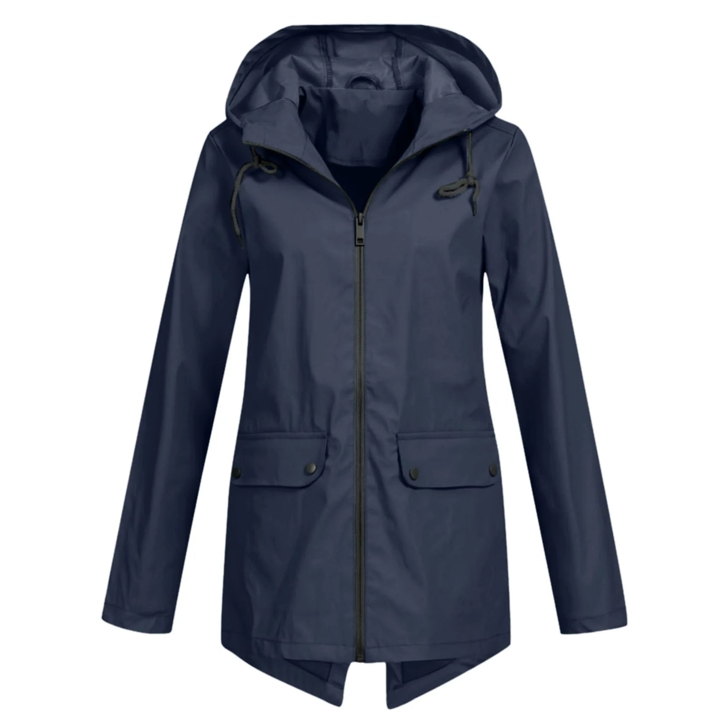Camping Rain Jacket Women with front zipper