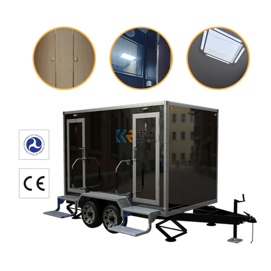 Mobile Bathroom Toilet Trailer Portable Restroom Shower