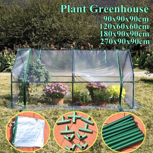 Plant Greenhouse With Frame Outdoor Indoor ,Plant Mini Greenhouse Tent Gardening Backyard Plant Flower Heat Preservation Cover