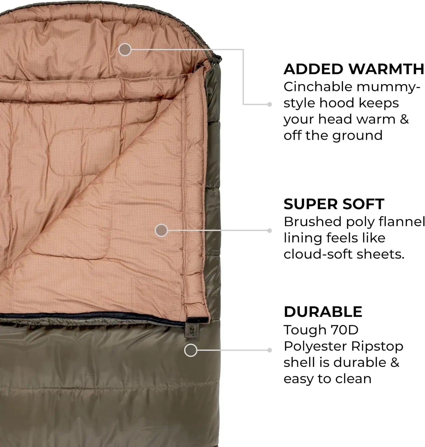 0 Degree Sleeping Bags, Durable and Warm Sleeping Bag for Adults and Kids.