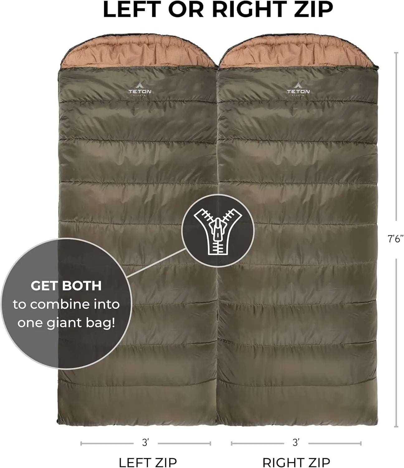 0 Degree Sleeping Bags, Durable and Warm Sleeping Bag for Adults and Kids.