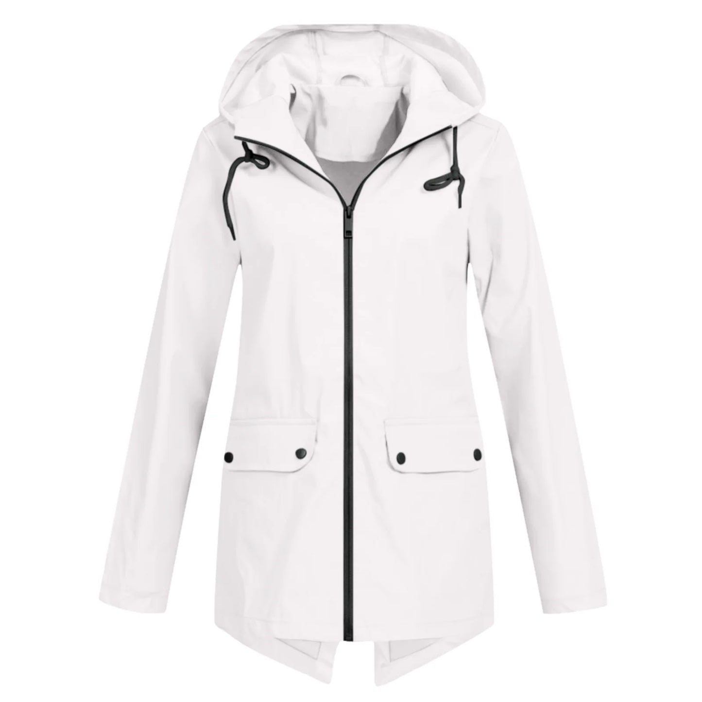 Camping Rain Jacket Women with front zipper