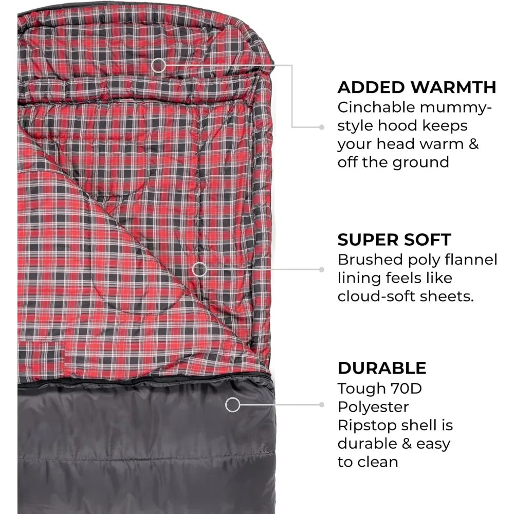 0 Degree Sleeping Bags for Adults and Kids. Camping Made Easy