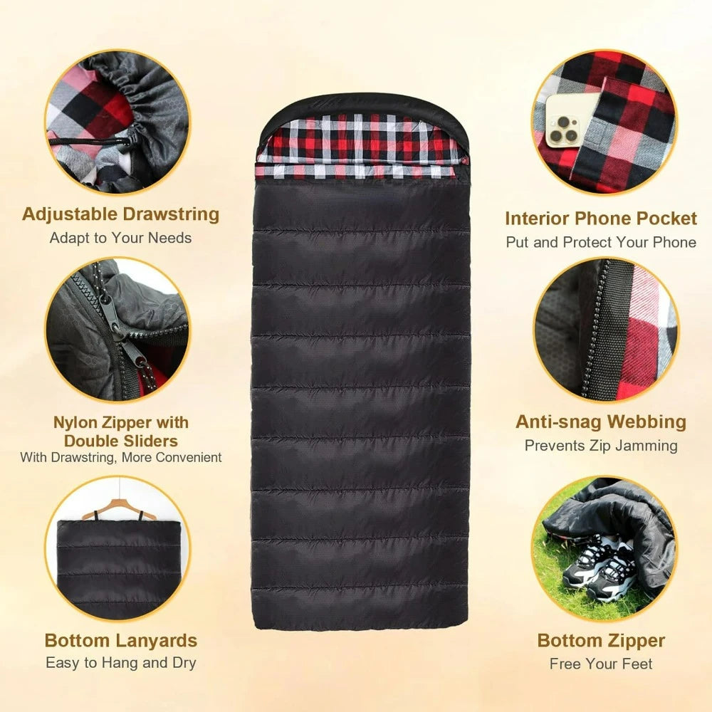 Adults XXL Sleeping Bag 4 Season Big and Tall.