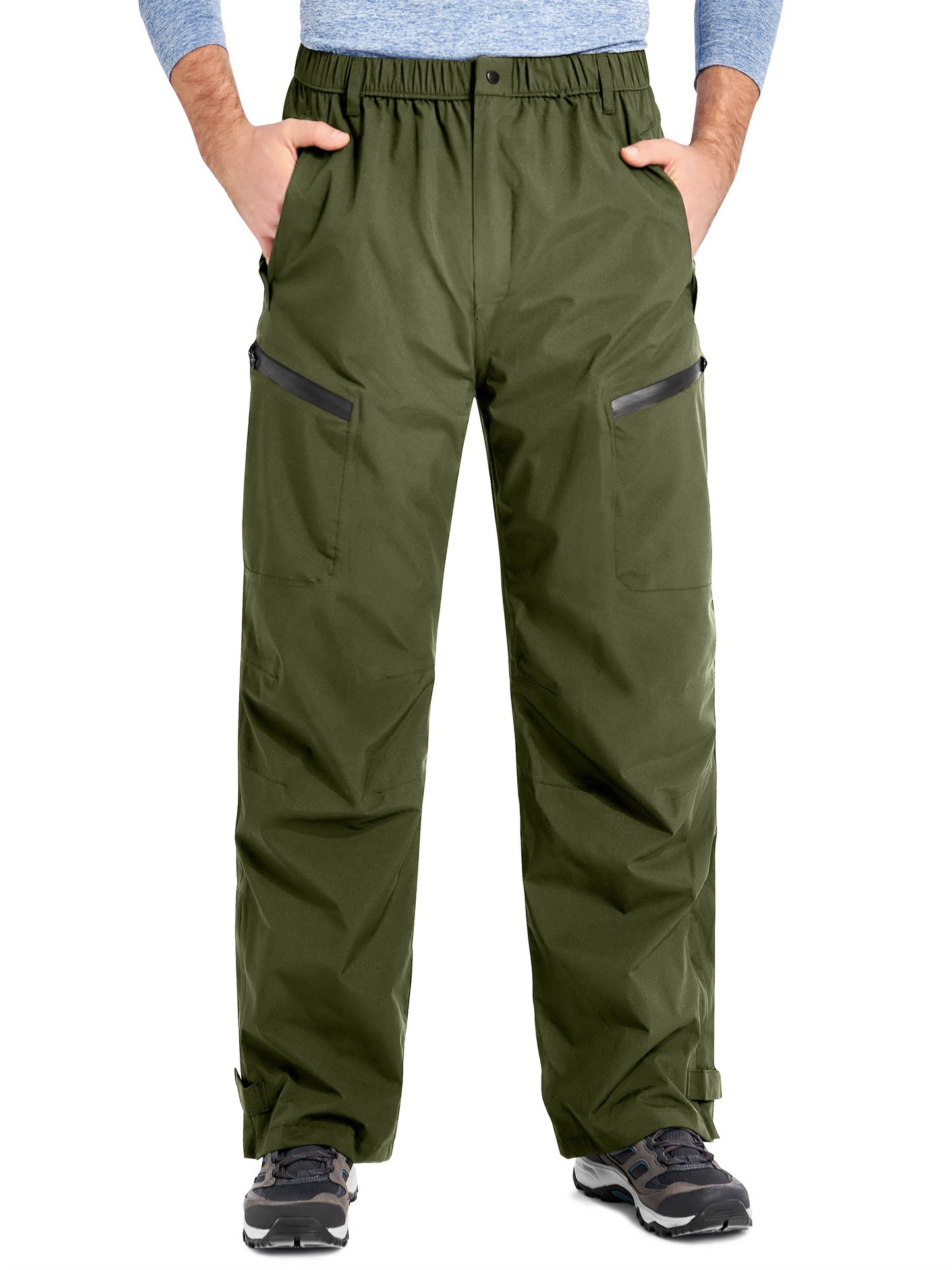 Men's Rain Pants, Lightweight Packable Pants