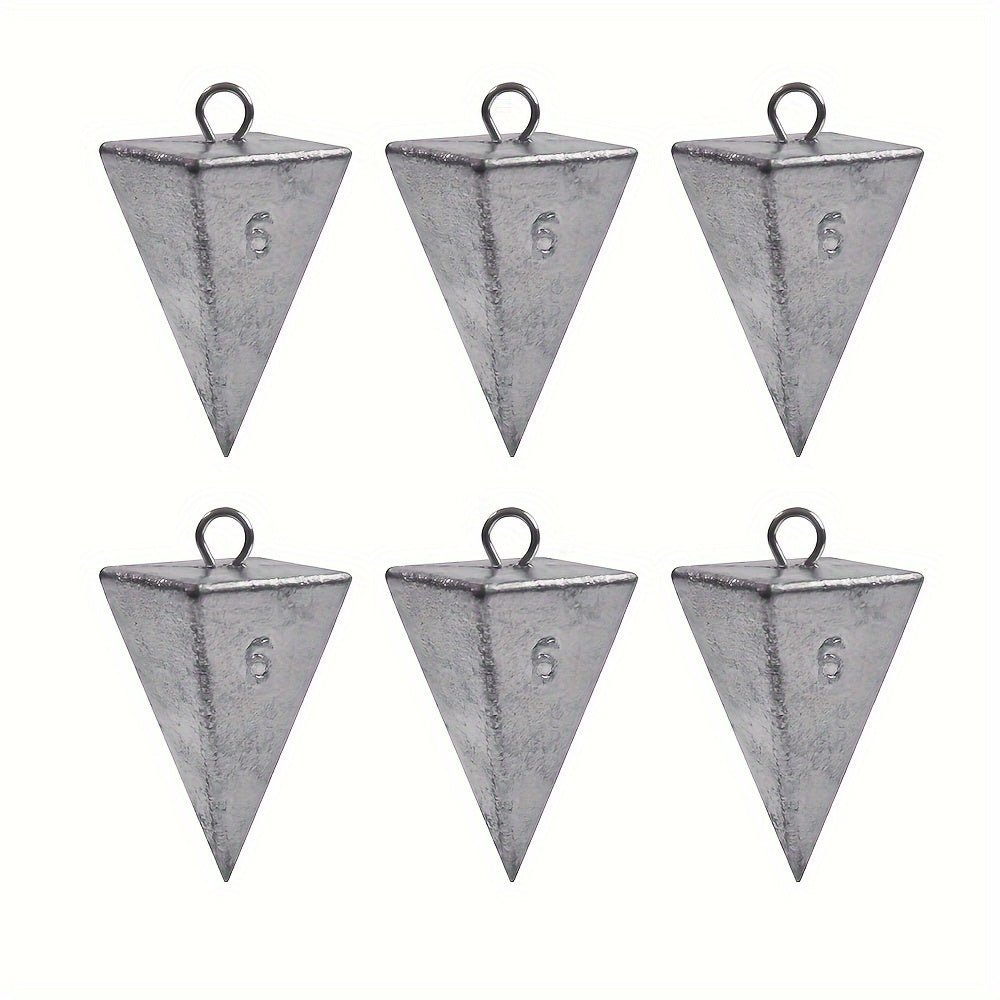 6/10pcs Pyramid Sinkers Fishing Weights Fishing Sinkers, available weights are 1oz, 2oz, 3oz, 4oz, 5oz, 6oz, 8oz