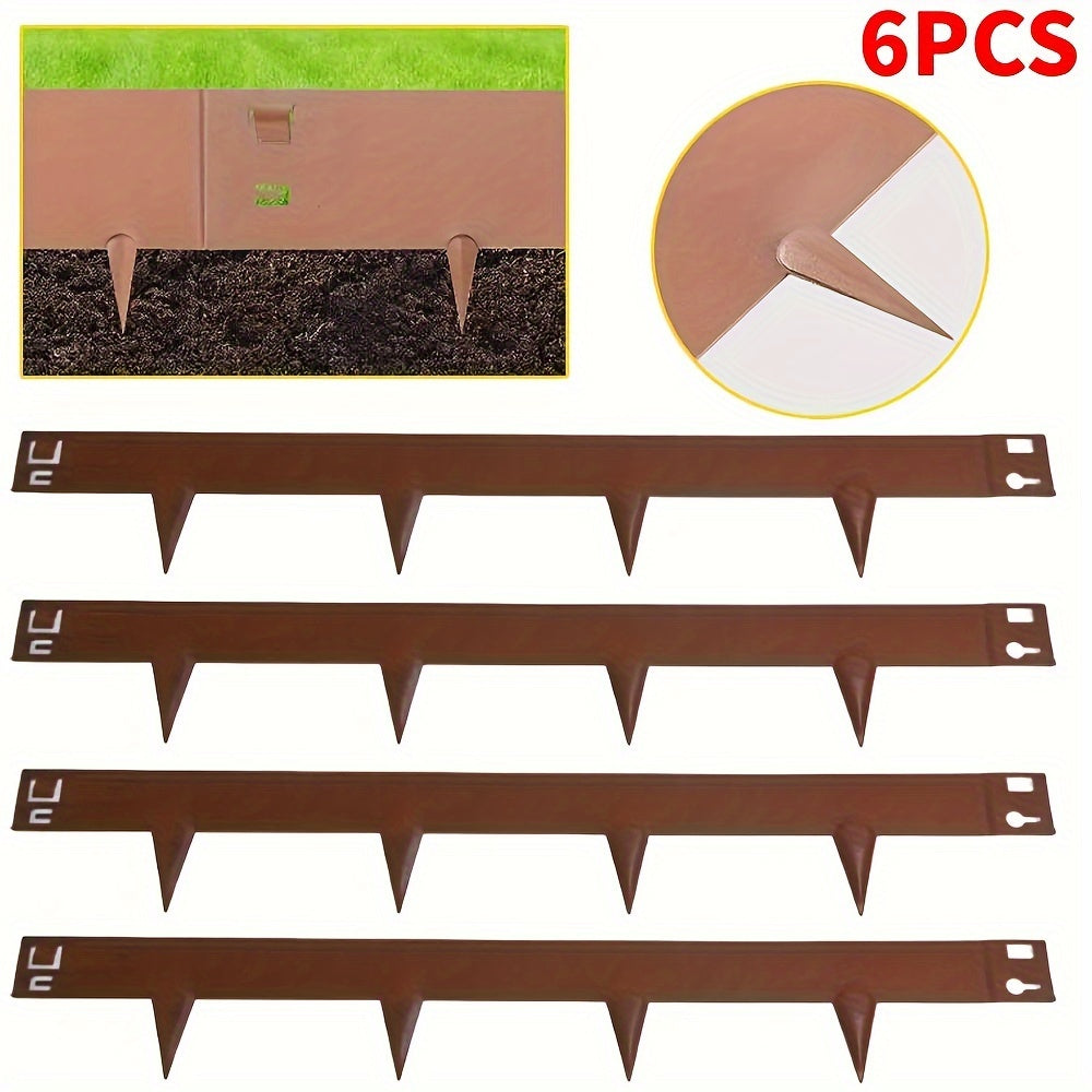 Steel Edging Steel Landscape Edging Garden Bed Metal Border Edge Rusted Rustic Patina 40 Inch Strips 5 Inch Depth, 6 Pcs