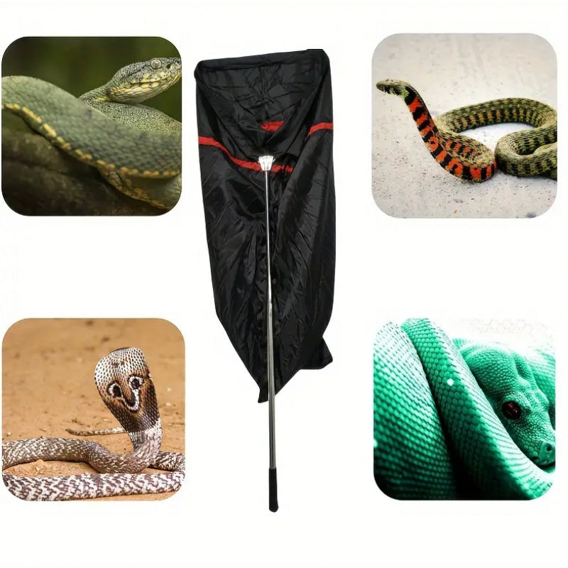 Telescopic 78-Inch Aluminum Snake Pole, Portable Reptile Capture Stick, Multi-Functional Snake Catching Tool