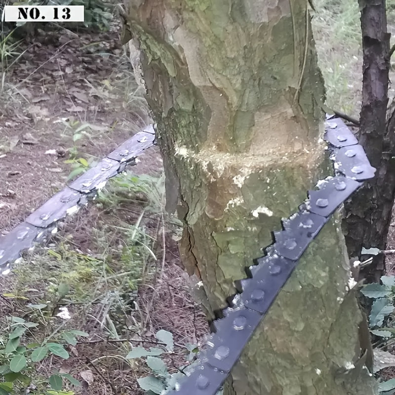 Compact Pocket Chainsaw - Durable Hand-Operated Survival Tool with High-Performance Steel Rope Chain for Rapid Cutting