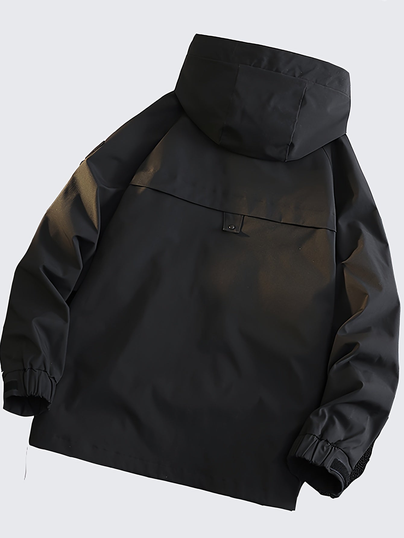 Women's Water Resistant & Windproof Hooded Jacket, Zipper Pocket Loose Top