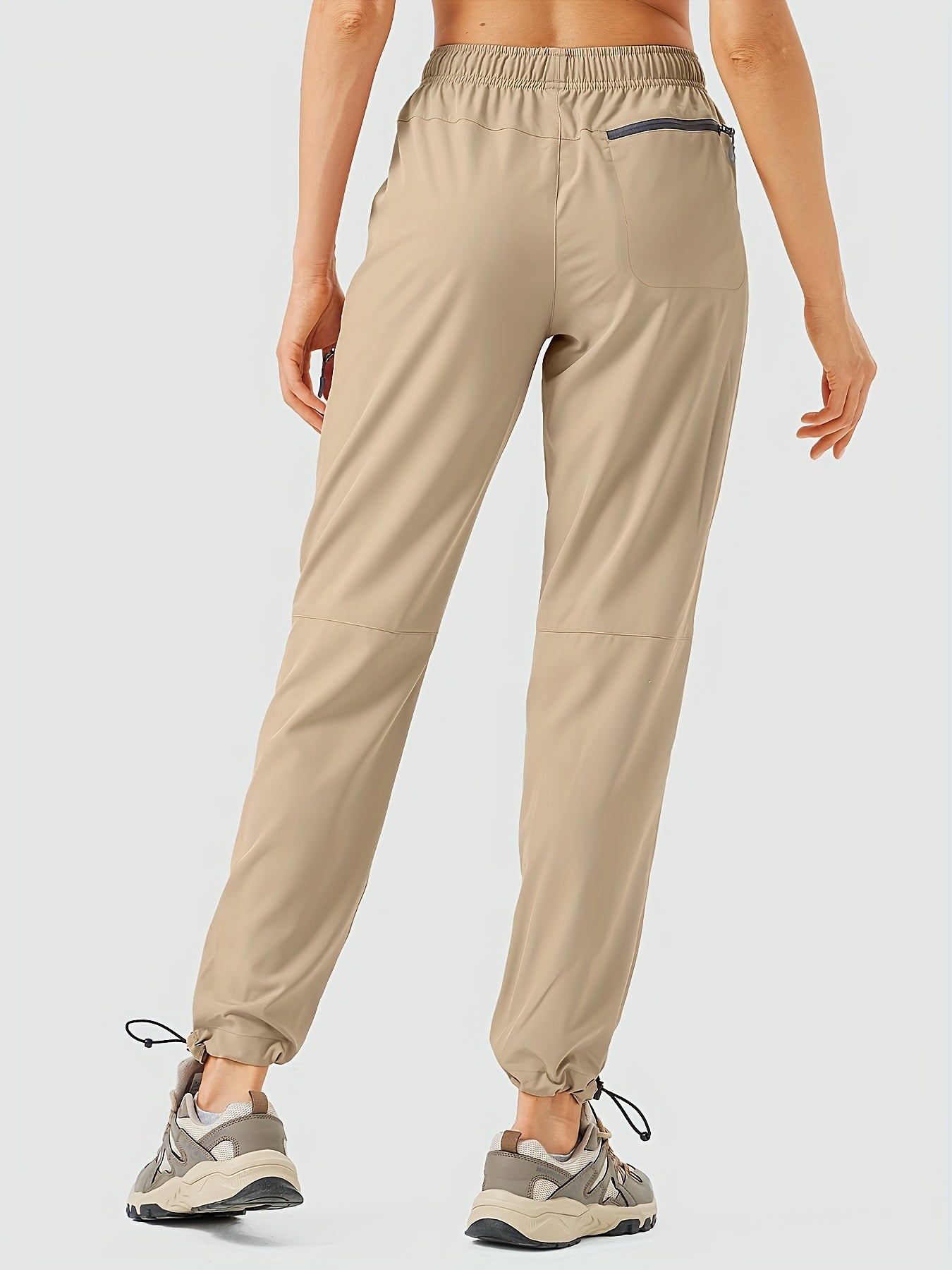 Plus Size Women's Cargo Pants, Lightweight, Quick Dry, Water Resistant,  Elastic Waist, Zipper Pockets