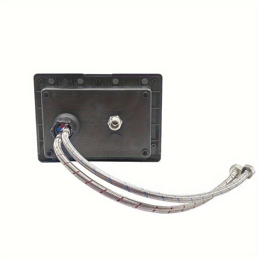 RV Water Container with Foldable Faucet & Quick-Connect Shower Head - Durable Plastic