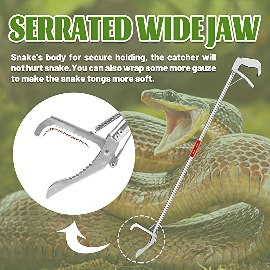 Stainless Steel Snake Catcher, Snake Pliers Reptile Grabber, Foldable