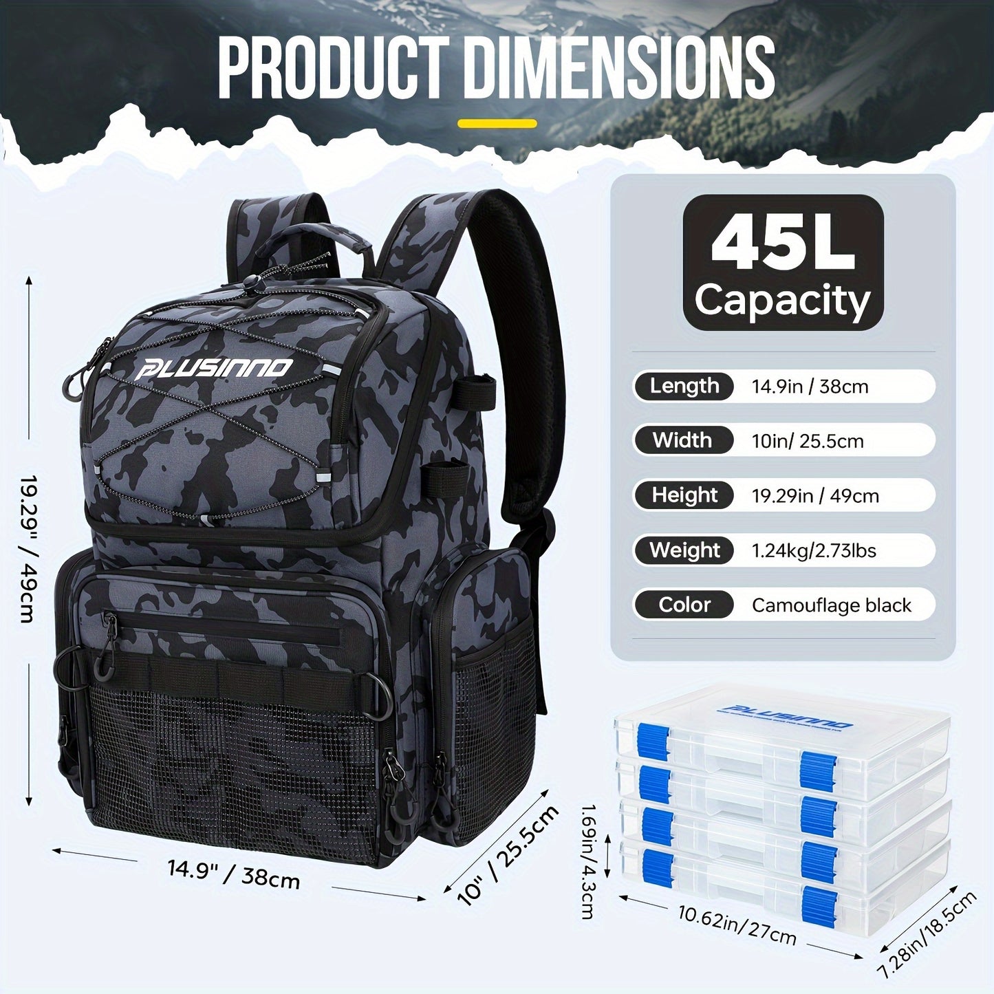 Fishing Backpack With Rod Holders & Cooler