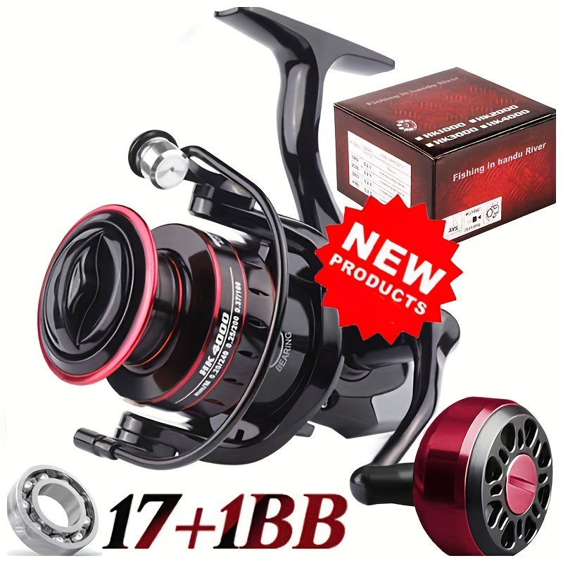 Spinning Wheel Metal Grip HK1000-7000 Model 5:2:1 Speed Ratio Durable and High Performance Freshwater and Saltwater Fishing Equipment