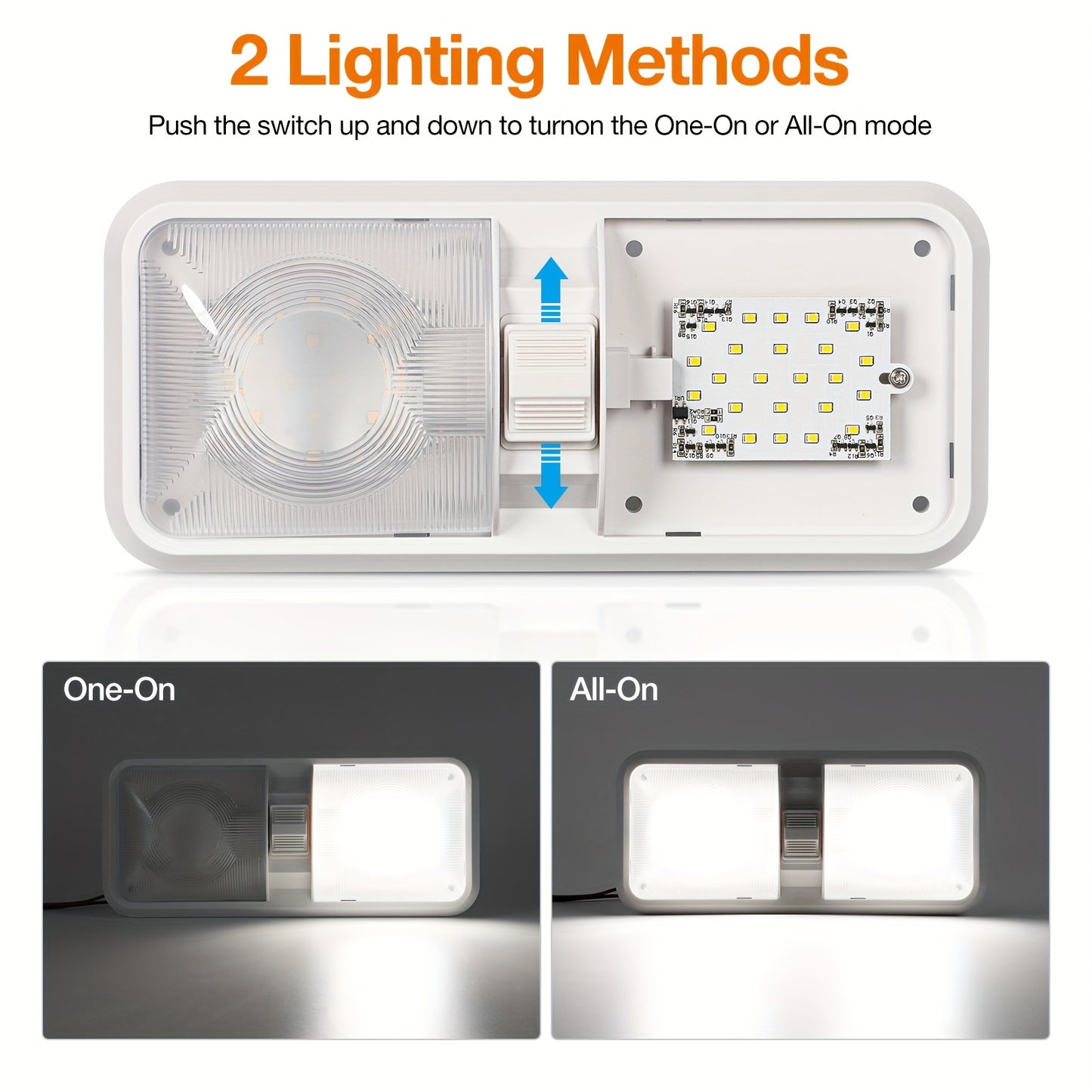 RV Lights Interior, 12 Volt Led Lights 1000LM (Natural White, 8Pack).