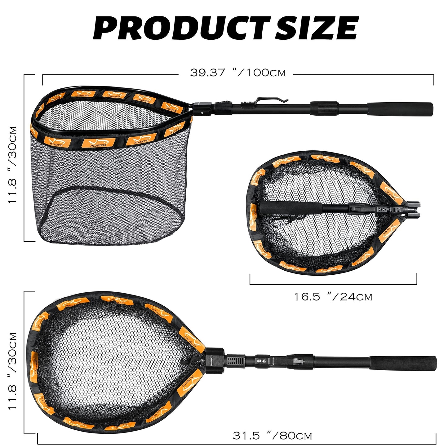 Floating Fishing, Rubber Coated Landing Net for Easy Catch & Release for Easy Transportation & Storage