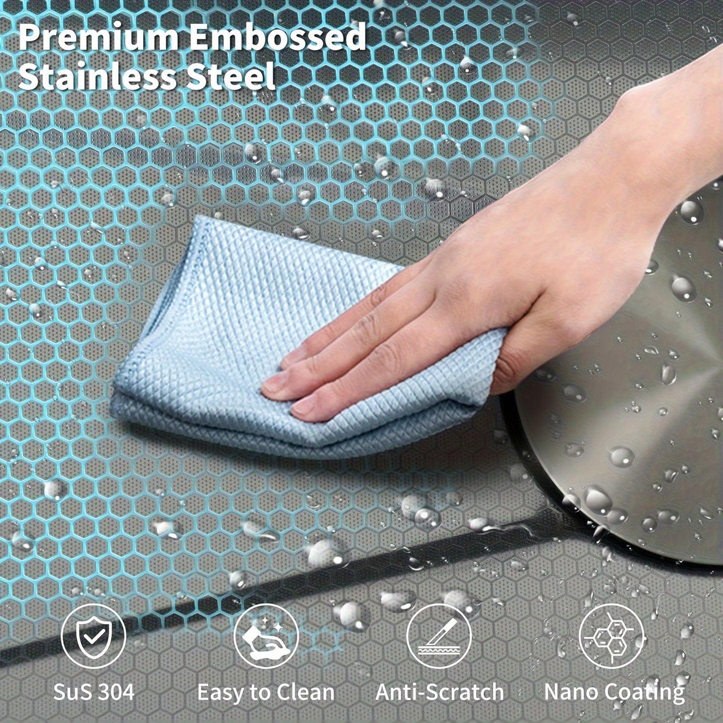 Waterfall Kitchen Sink, 30"/31.5" Drop In Smart Stainless Steel Kitchen Sink With Digital Display And Multifunctional Faucet