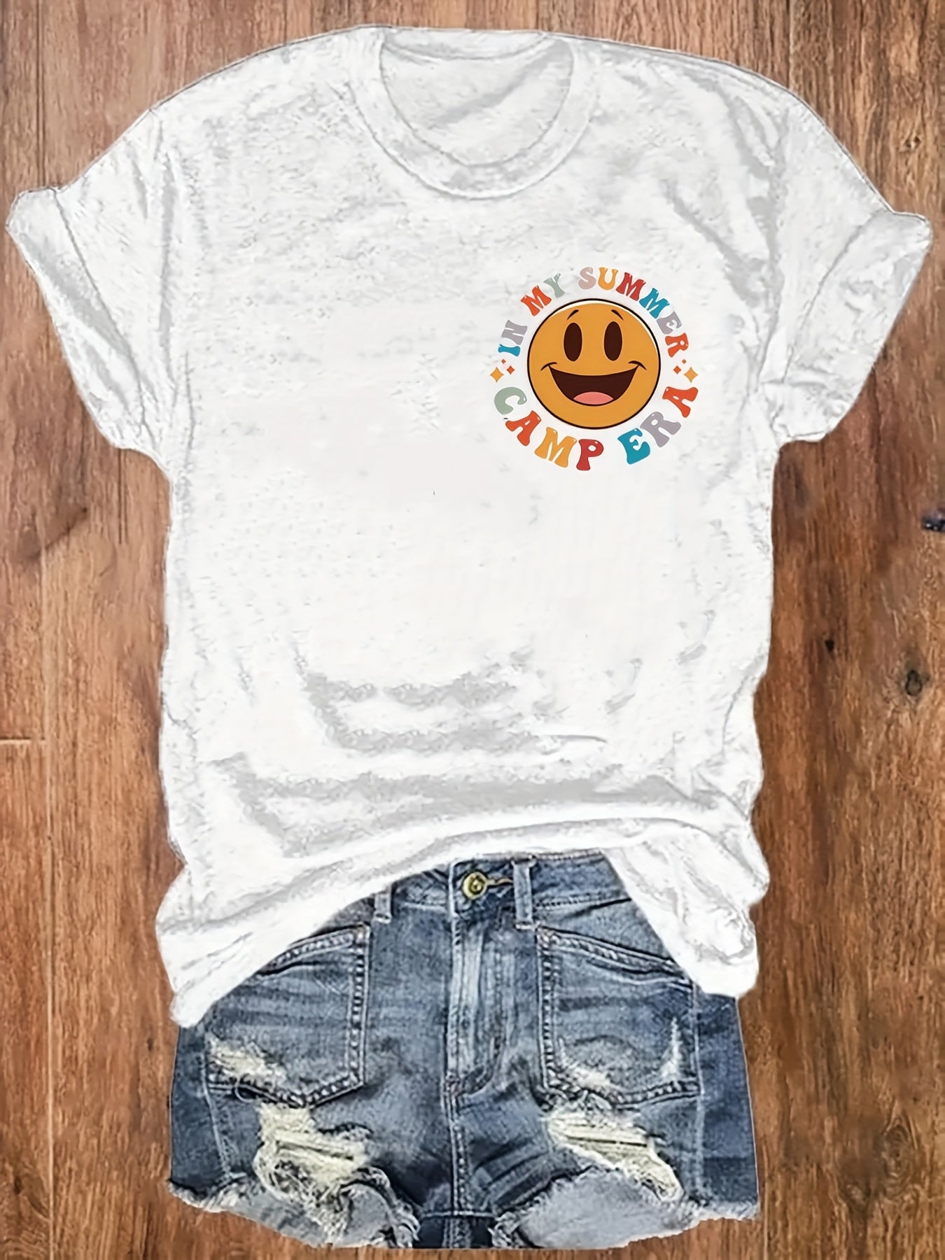 Women's 'Fires Friends Fun Camping Crew' Graphic Tee