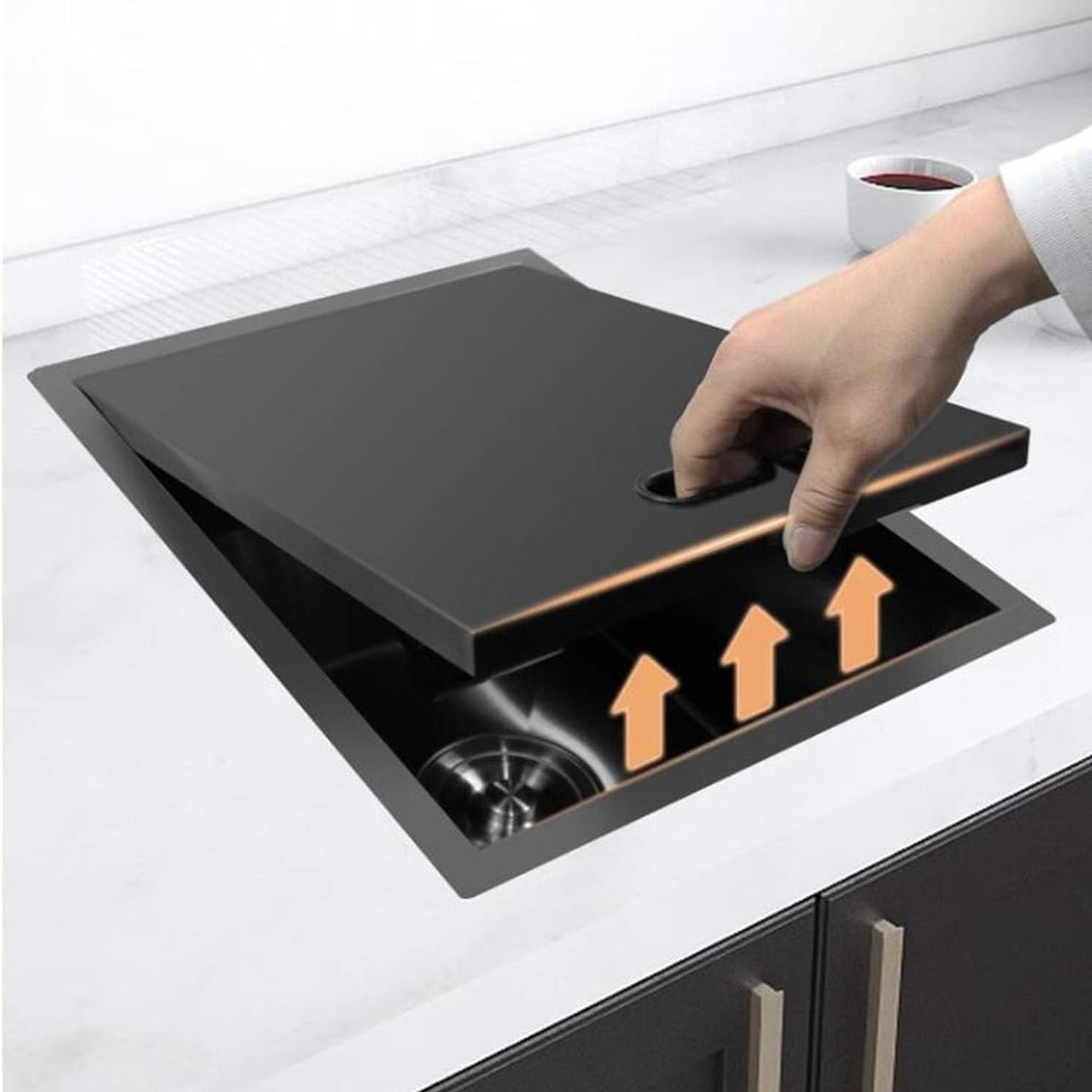 RV Kitchen Sink, 18 x 15 x 9 Inch Undermount Bar Sink with Faucet