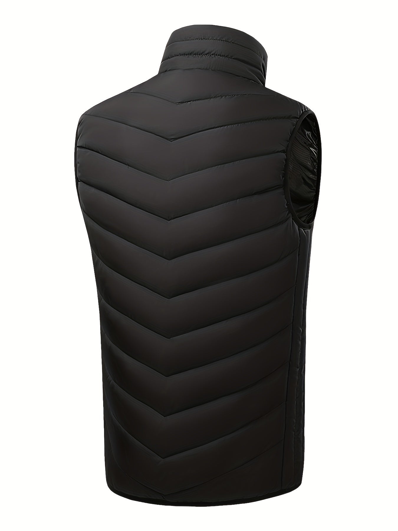 Men's USB Heating Sleeveless Zipper Vest With 21 Heating Zones