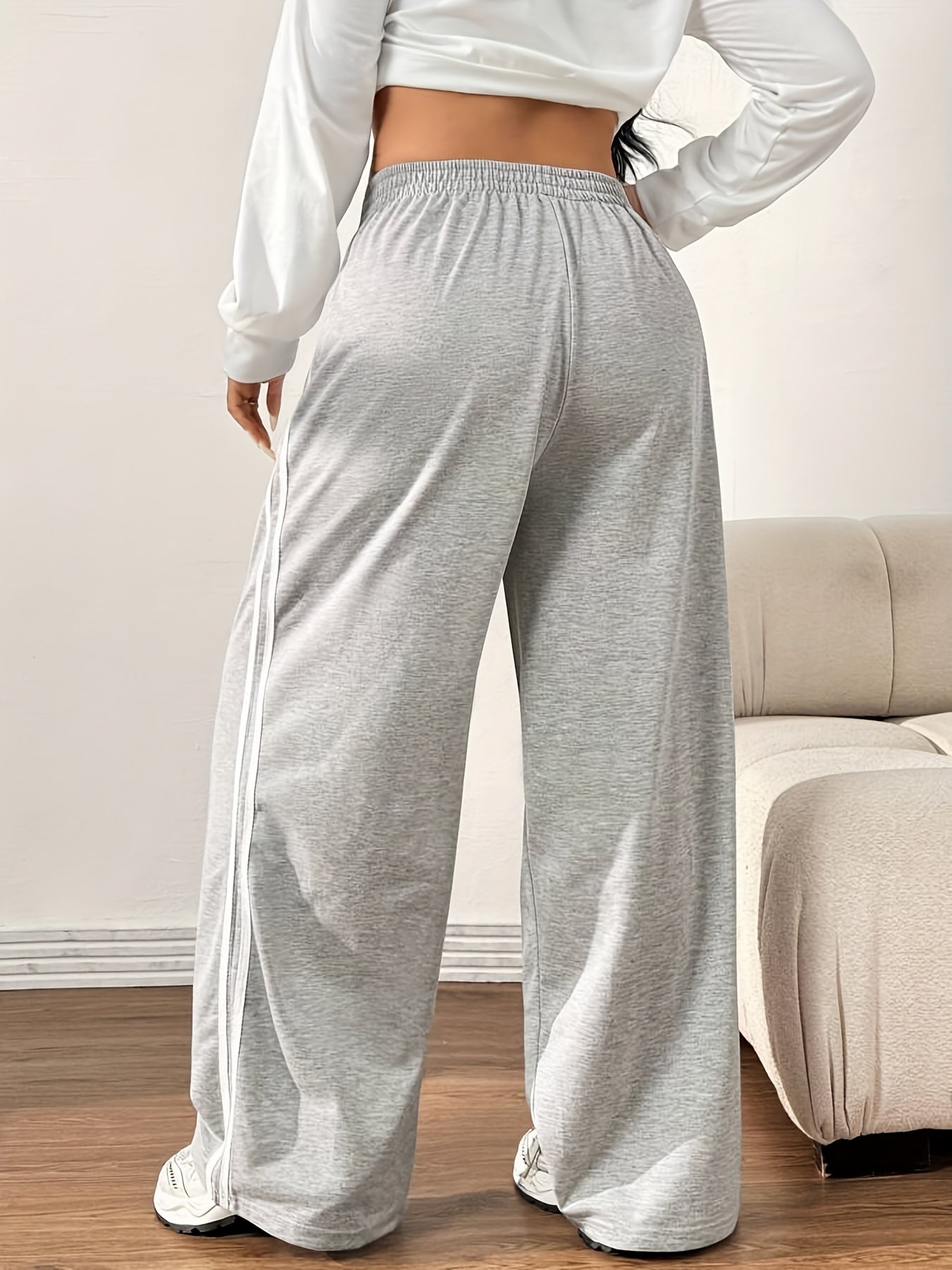 Plus-Size Women's Thin Striped Pants, Affordable Clothing