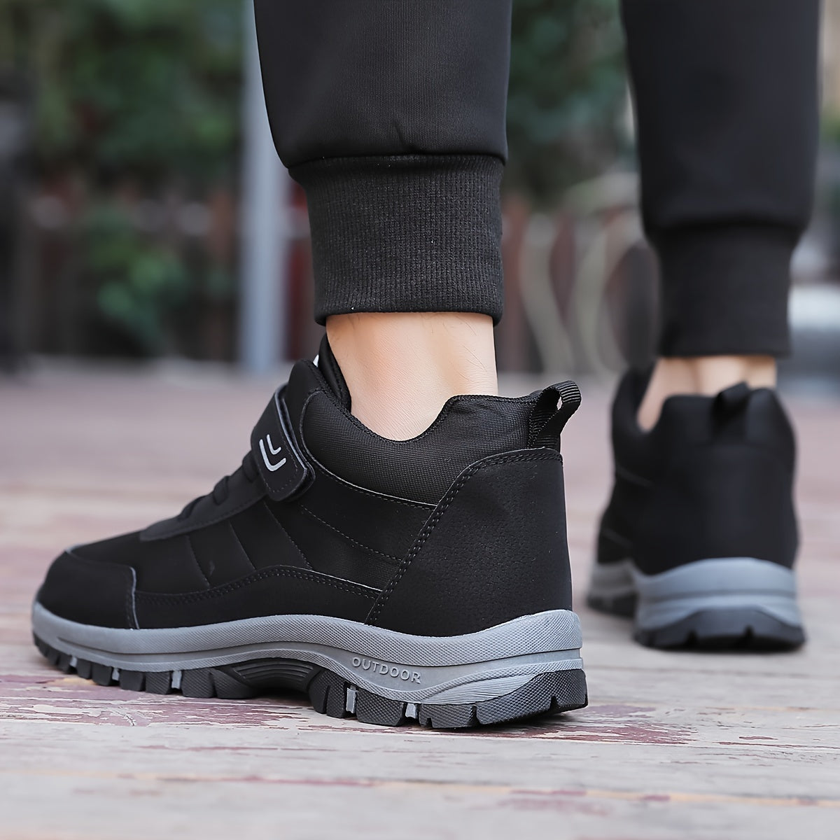 Women's All-Season Breathable Mesh Hiking Boots with Easy Hook-and-loop Fastener Strap