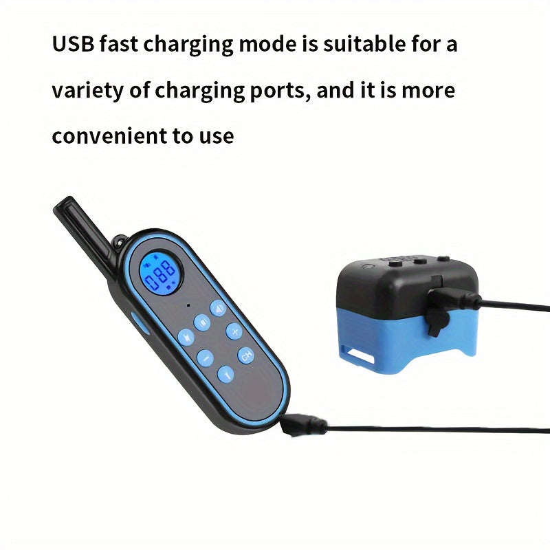 Remote Control Intercom Dog Training Collar with Voice Call Function, Adjustable Cotton Material, Electric Shock Training Device for Dogs,