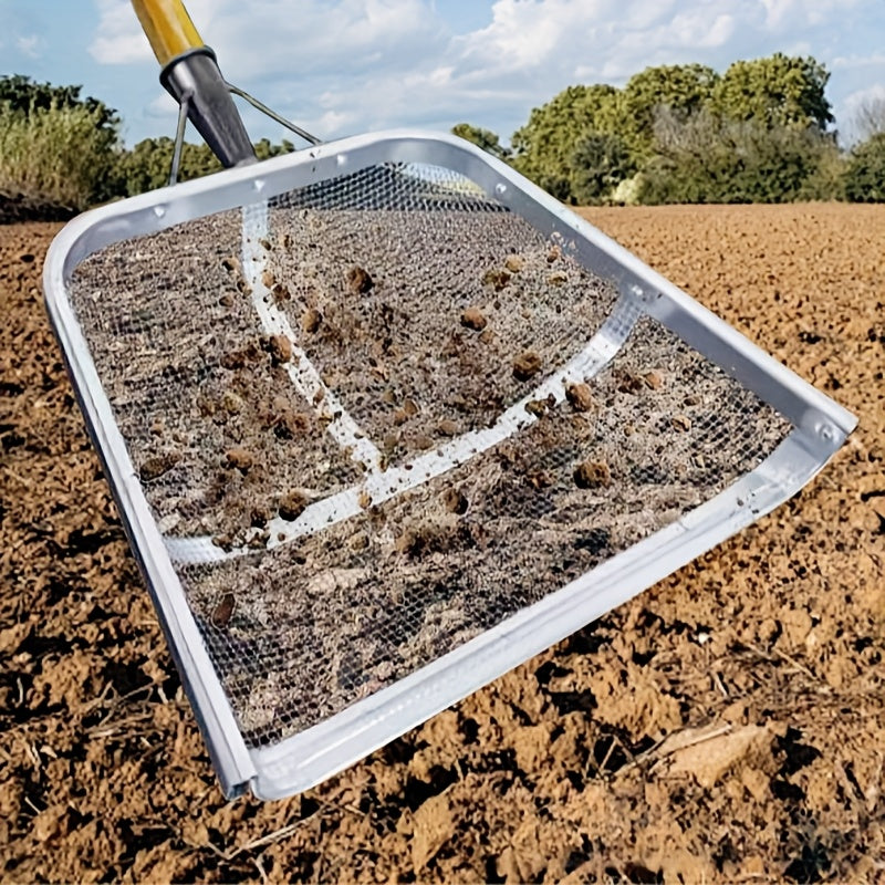 1pc Multi-Purpose Metal Soil Sifter and Strainer - Garden and Farming Essential Tool without Handle