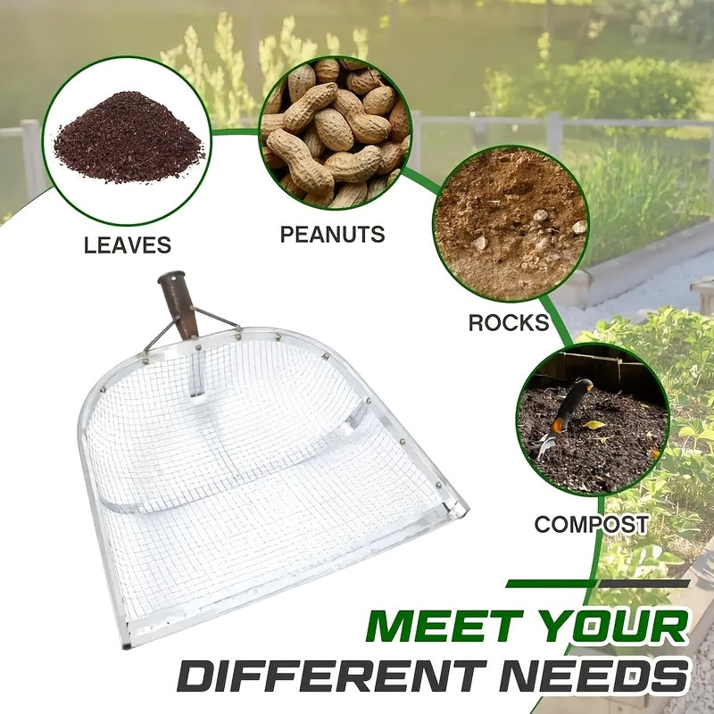 1pc Multi-Purpose Metal Soil Sifter and Strainer - Garden and Farming Essential Tool without Handle