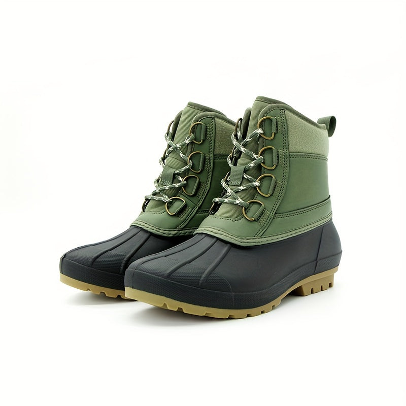 Waterproof Fashion Winter Duck Boots, Anti-slip Lace-up